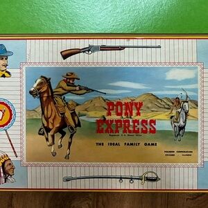 1947 Pony Express Board Game Pre Owned - Box/board has minor wear.  See photos.